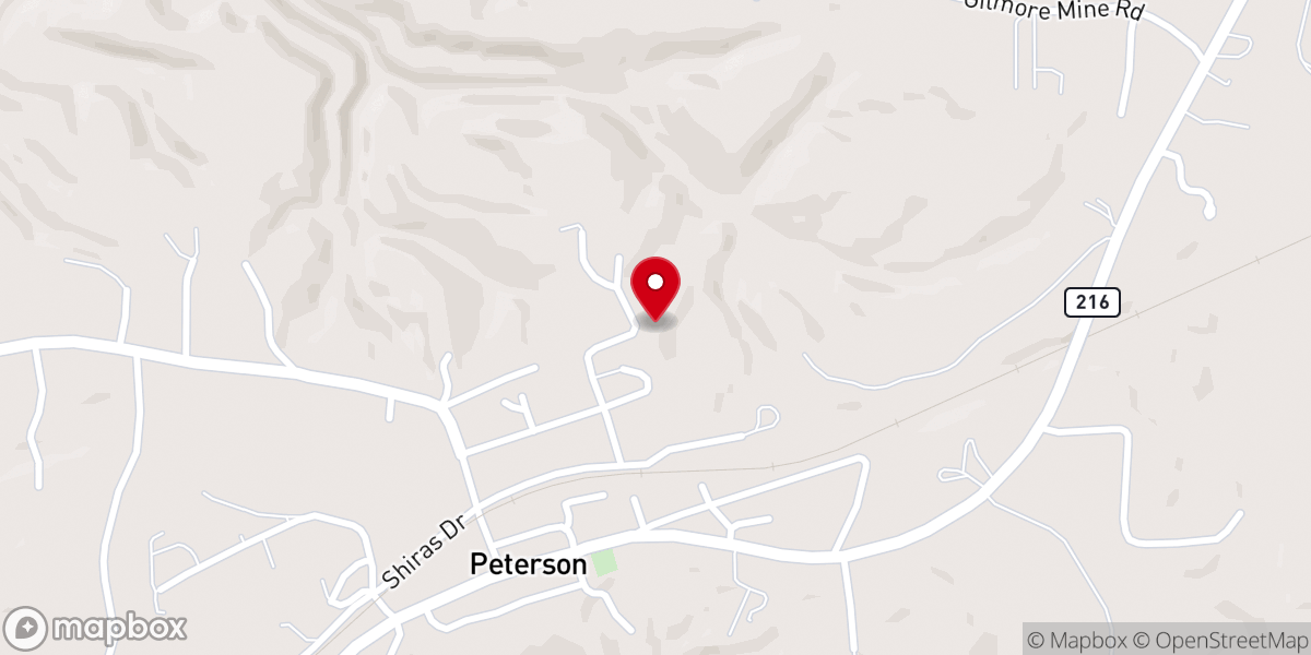 Map showing location of Thomas Chapel Methodist Church