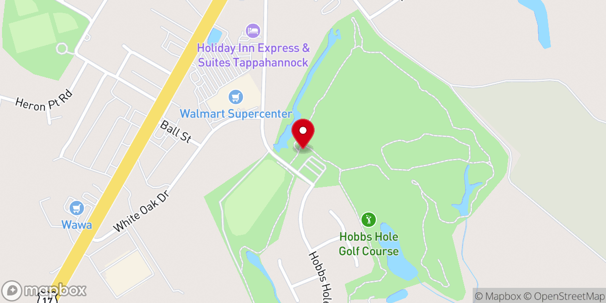 Map showing location of Prince Street Café at Hobbs Hole