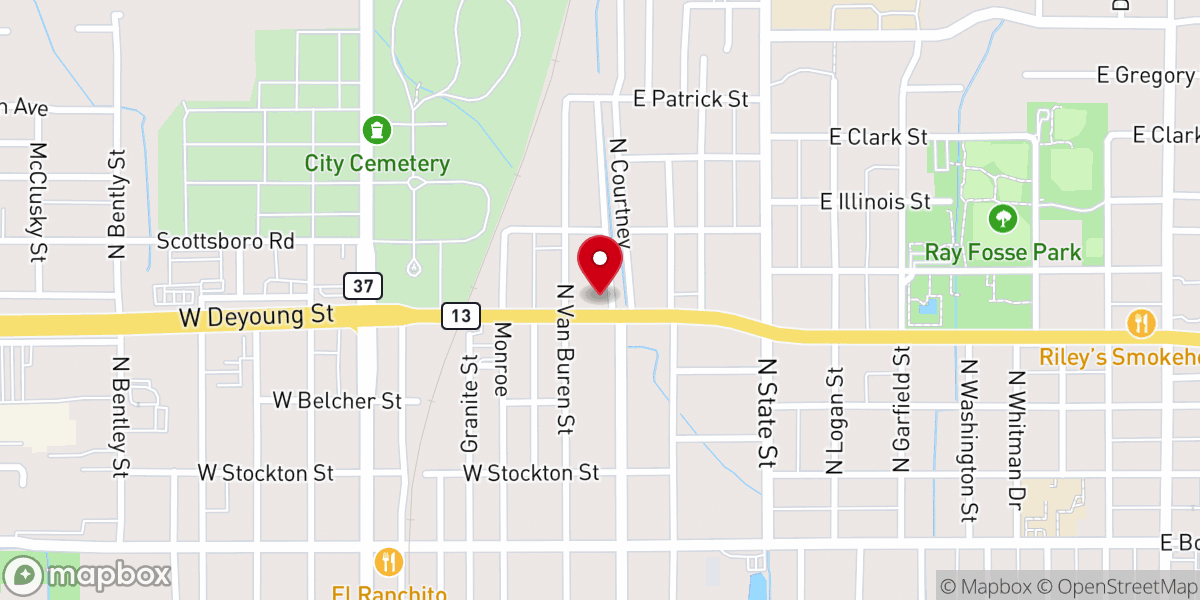 Map showing location of Community of Christ Church
