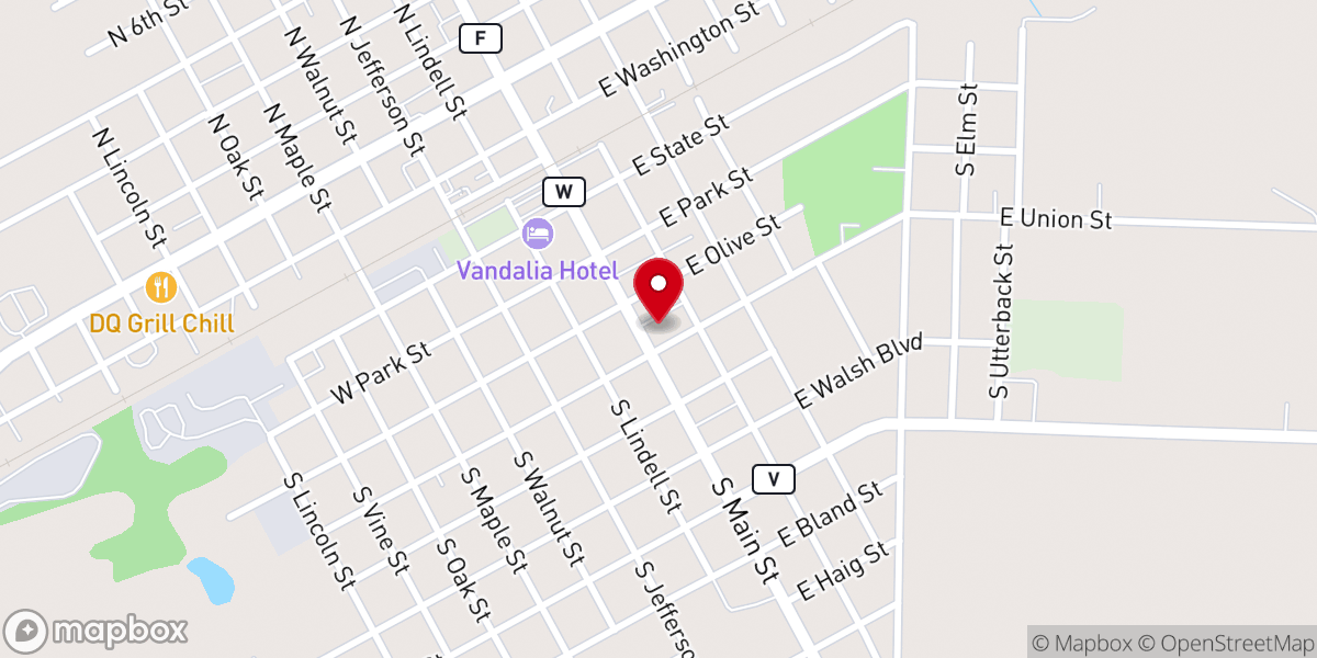 Map showing location of St Johns Lutheran Church