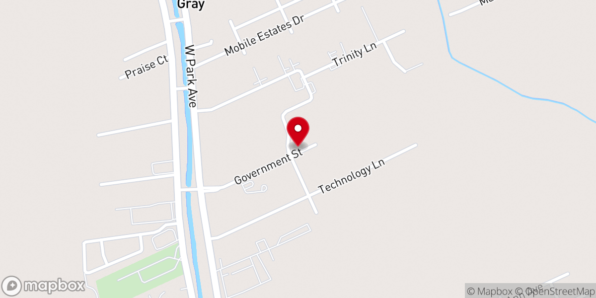 Map showing location of Terrebonne Parish Drainage Department