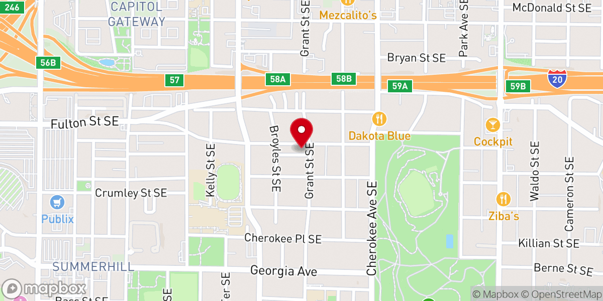 Map showing location of St. Paul United Methodist Church