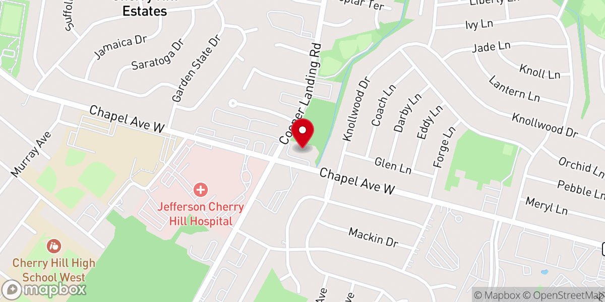 Map showing location of Arden Courts (Cherry Hill)
