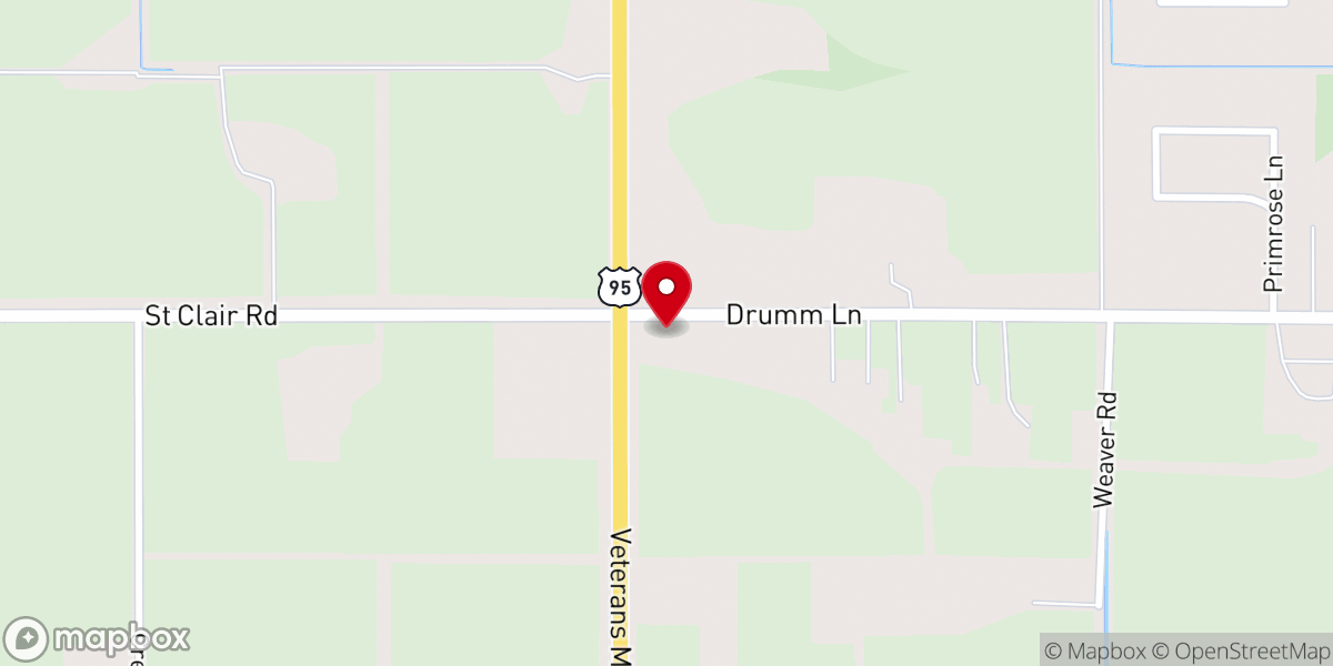Map showing location of Church of Christ