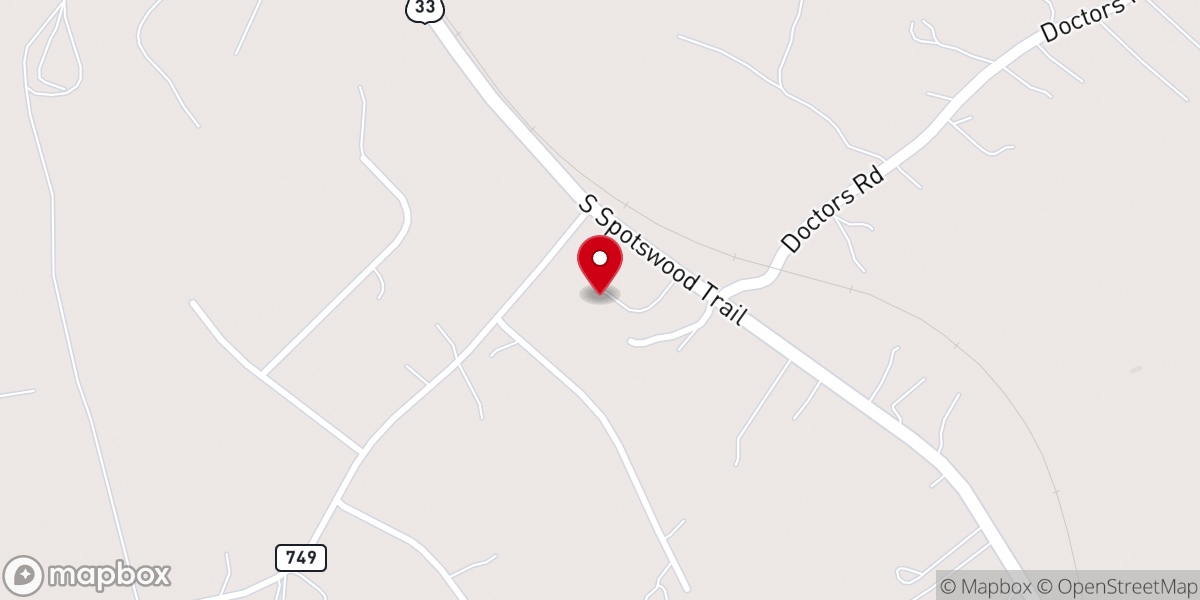 Map showing location of Forest Hill Baptist Church