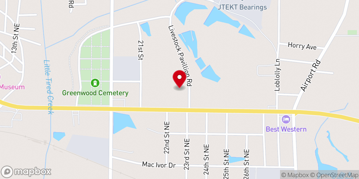 Map showing location of Cairo Church of God