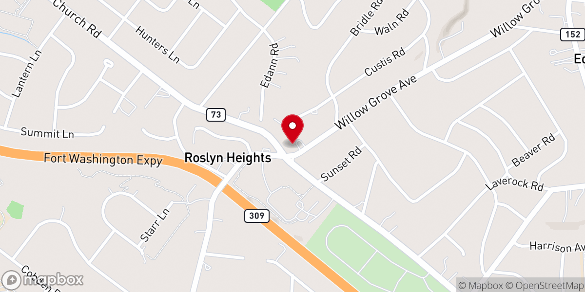 Map showing location of Calvary Orthodox Presbyterian Church