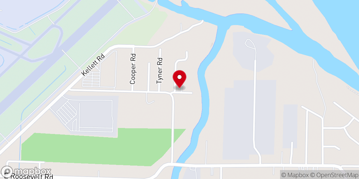 Map showing location of Hope Church
