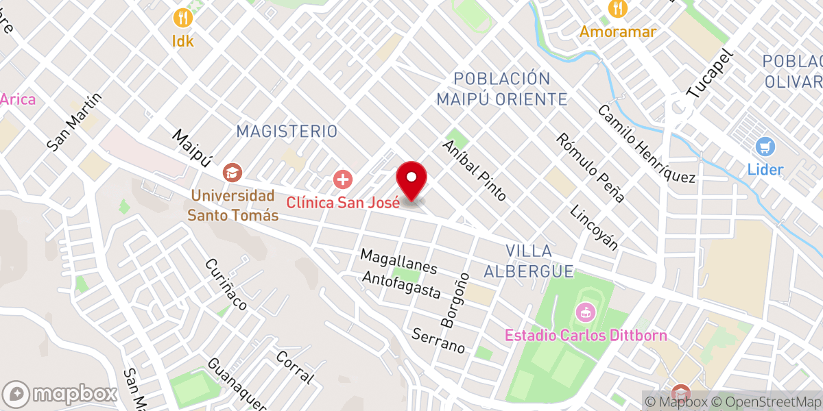 Map showing location of Iglesia Sagrado Corazón de Jesús
