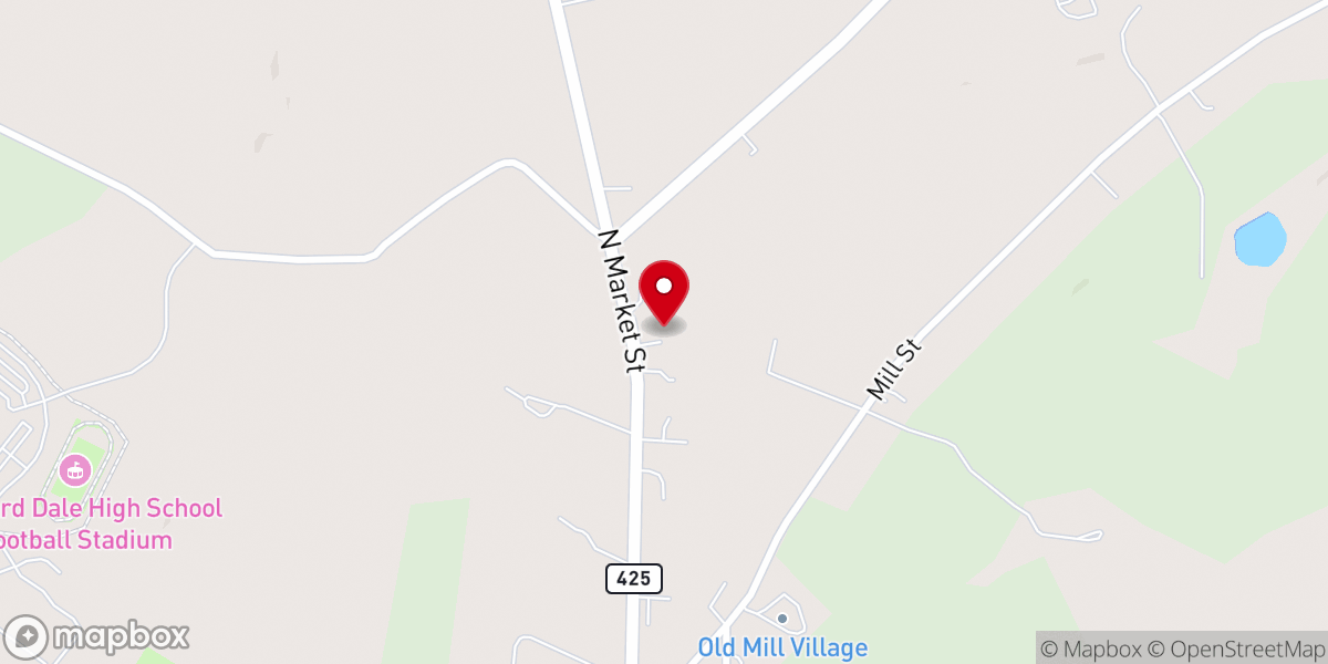 Map showing location of Faith Church