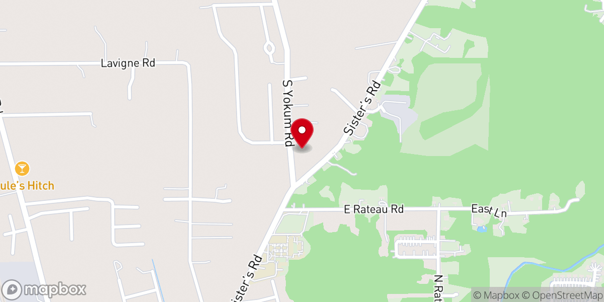 Map showing location of Fellowship Baptist Church