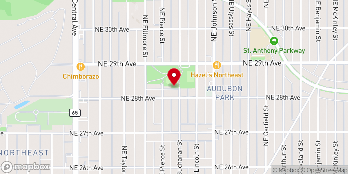 Map showing location of Twin City Christian Assembly