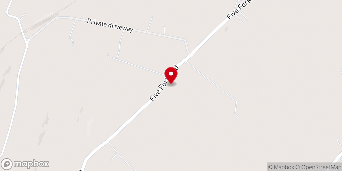 Map showing location of Waynecastle Mennonite Church