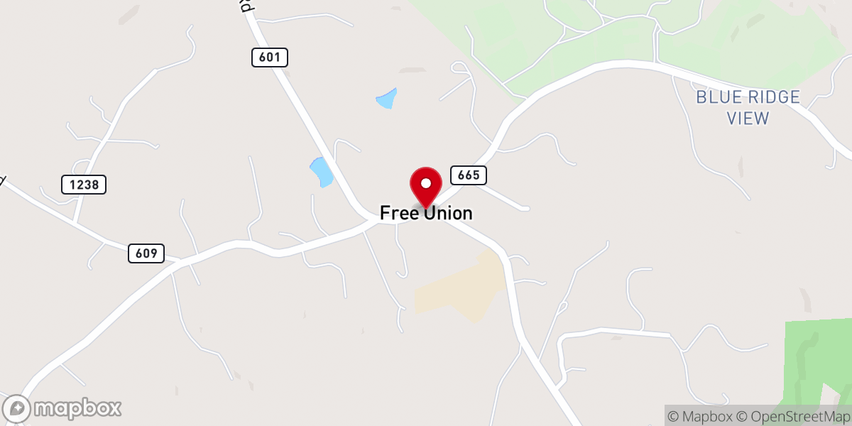 Map showing location of Free Union