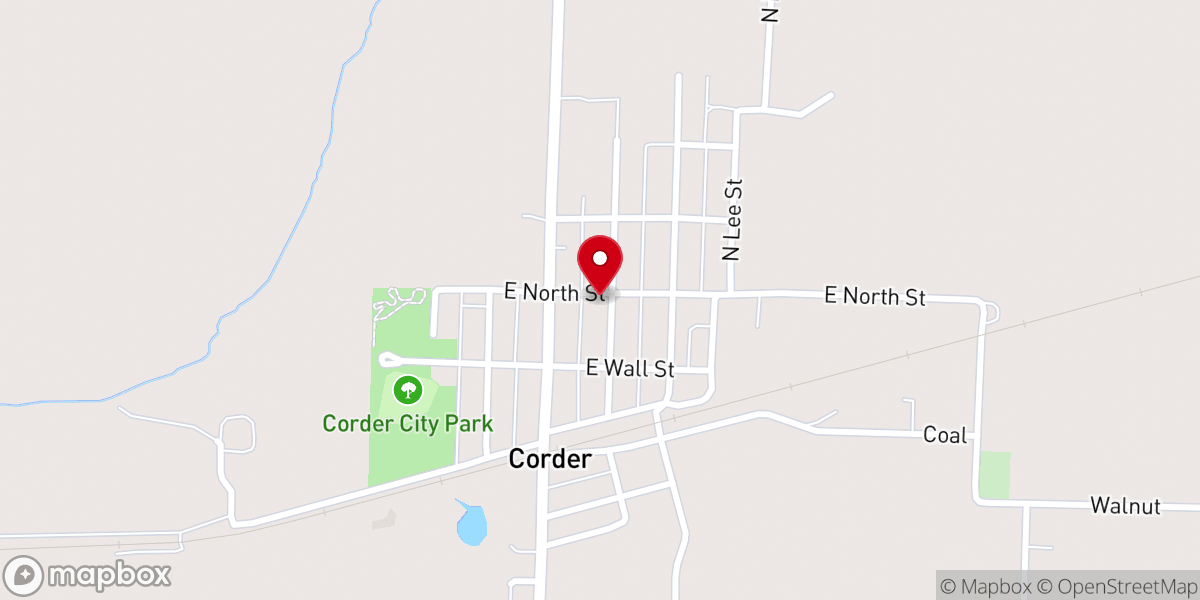 Map showing location of Alma Federated United Methodist