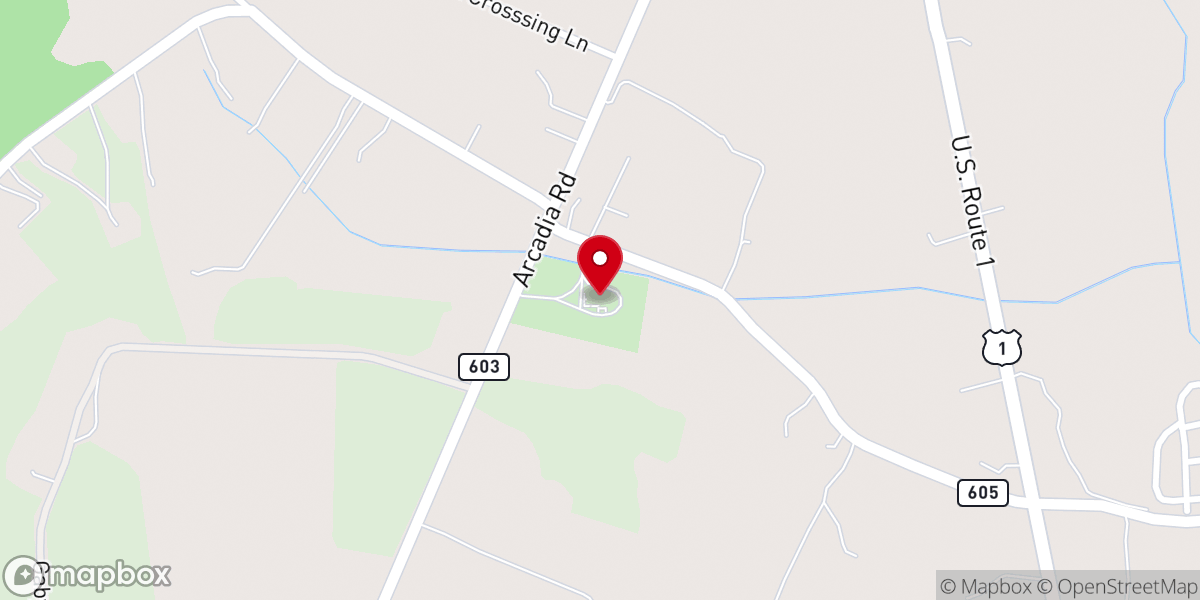 Map showing location of Bethany Baptist Church