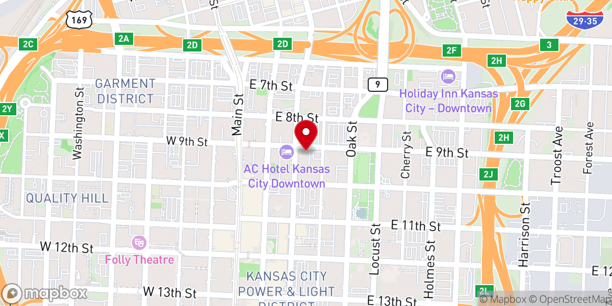 Map showing location of Grand Avenue Temple