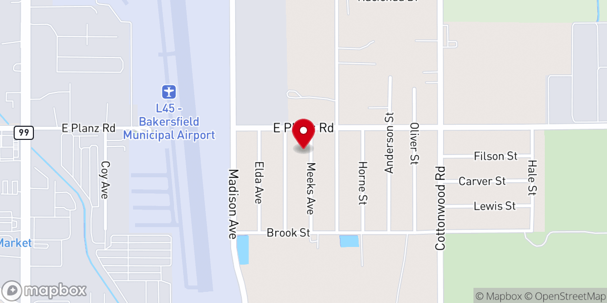 Map showing location of Antioch Baptist Church