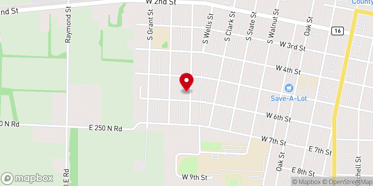 Map showing location of Community of Christ, Pana, IL