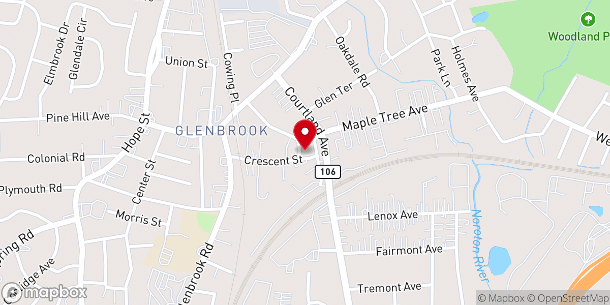 Map showing location of Landmark Baptist Church