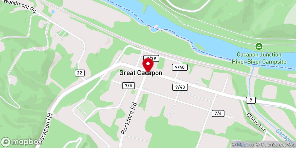 Map showing location of Calvary United Methodist Church