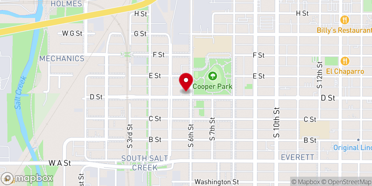 Map showing location of Friedens Evangelical Lutheran Church