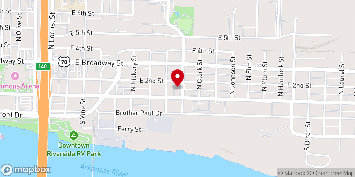 Map showing location of Morning Star Baptist Church
