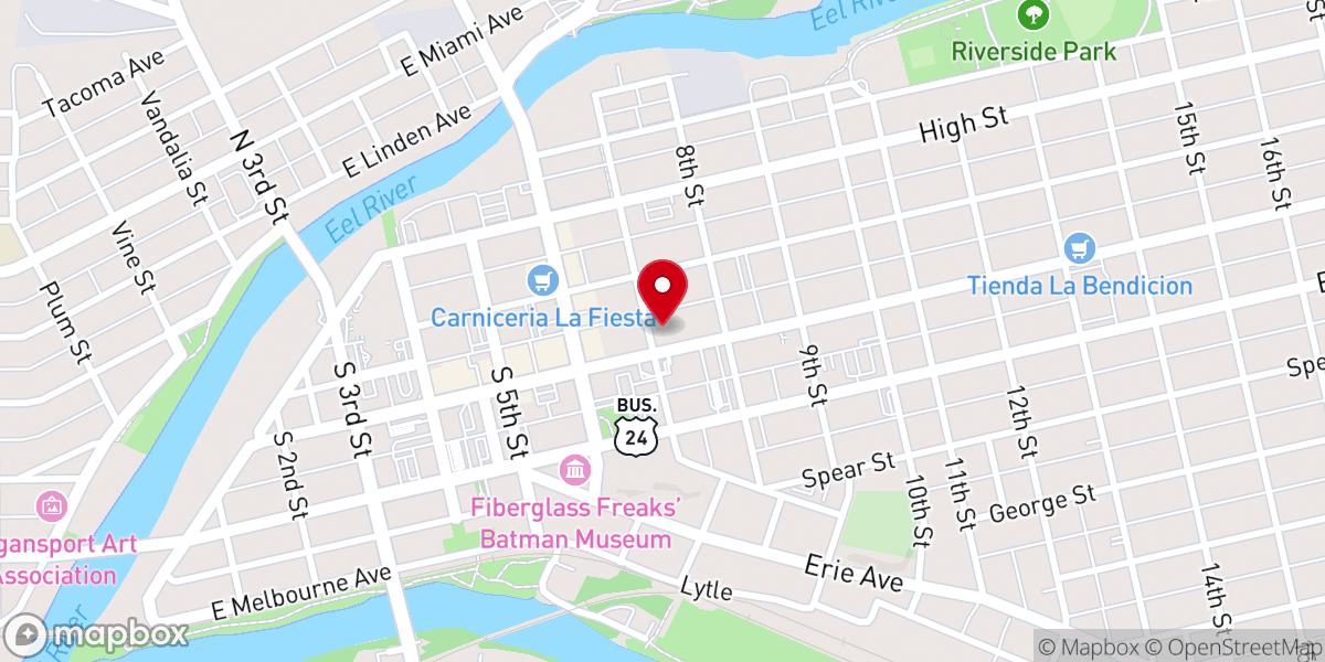 Map showing location of Iglesia de Santidad Monte Calvario - Mount Calvary Holiness Church
