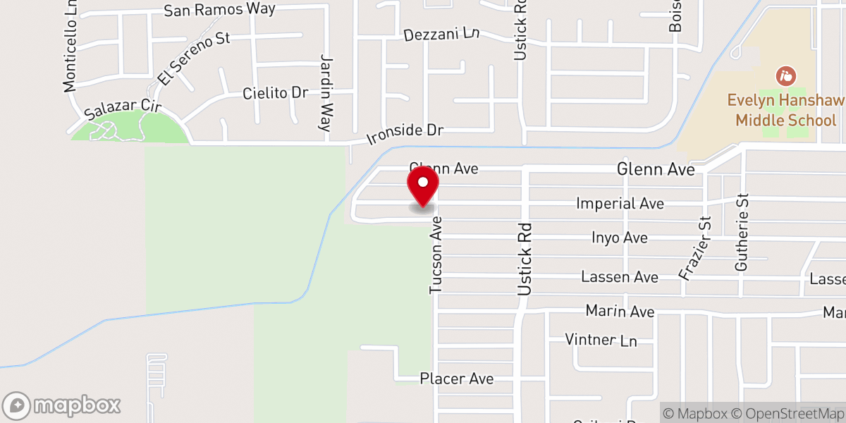 Map showing location of St John Bosco Catholic Church