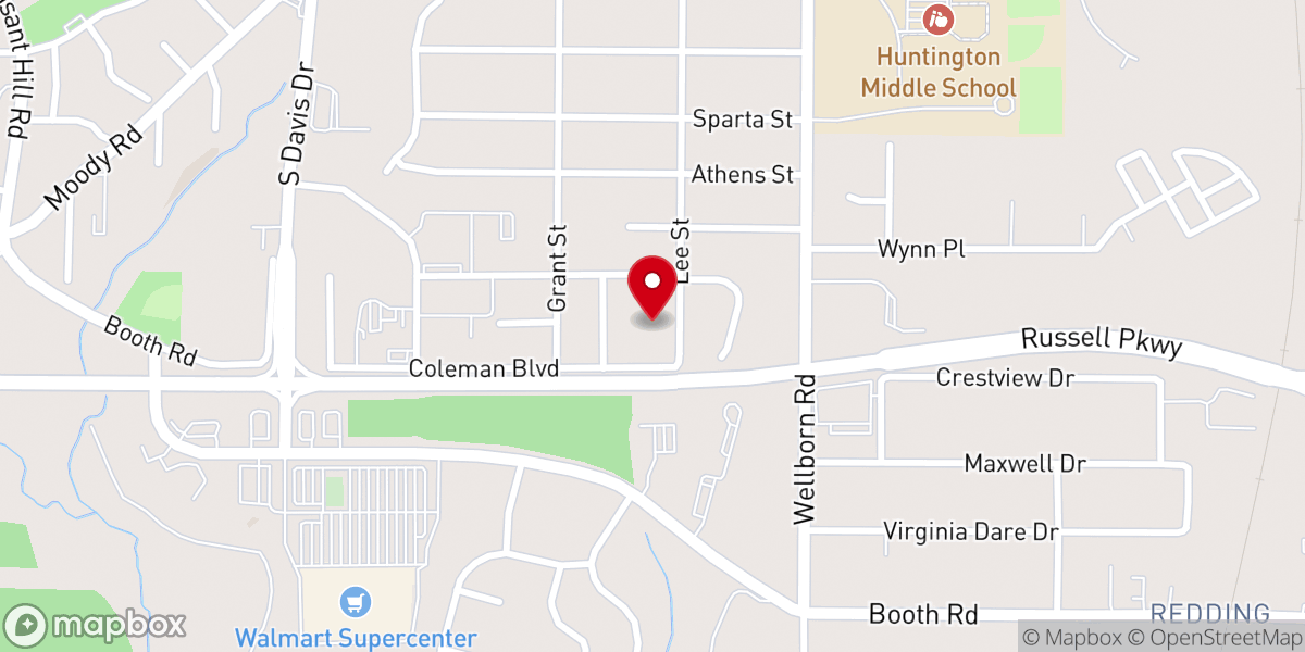 Map showing location of Warner Robins CME Church