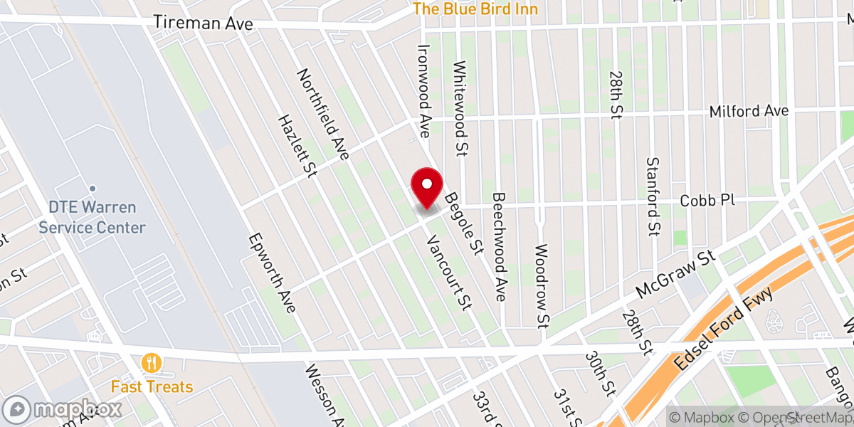 Map showing location of New Memories Baptist Church