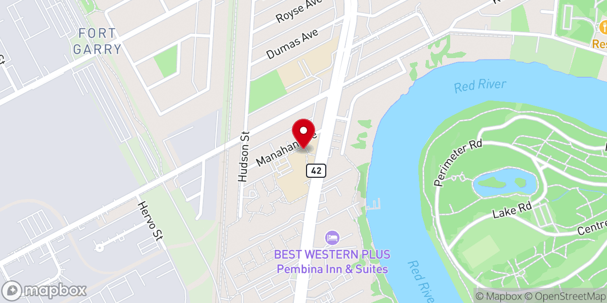 Map showing location of St. Vital Parish
