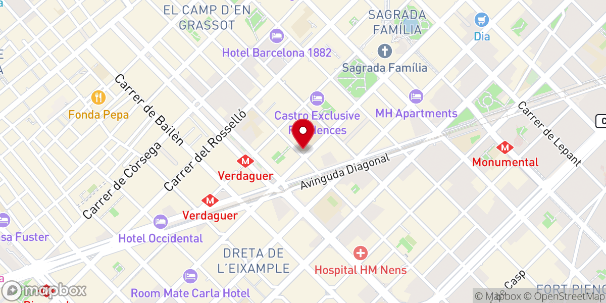 Map showing location of Església Dominiques Barcelona