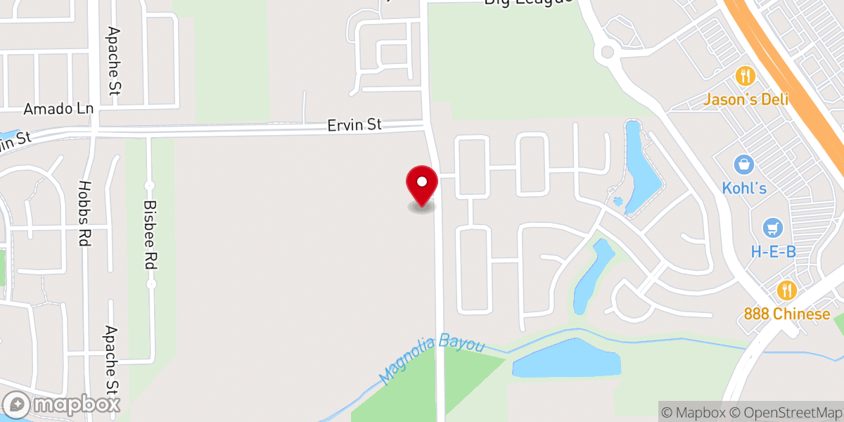Map showing location of Magnolia Creek Baptist Church