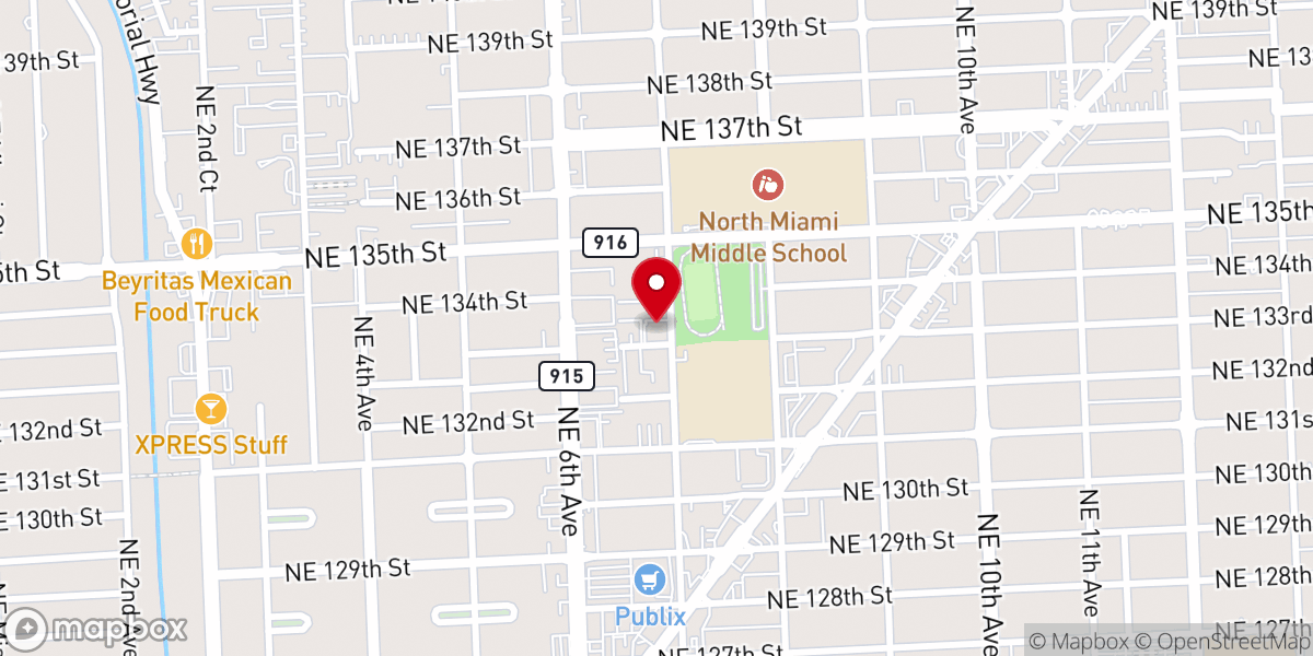 Map showing location of Fraternity Baptist Church