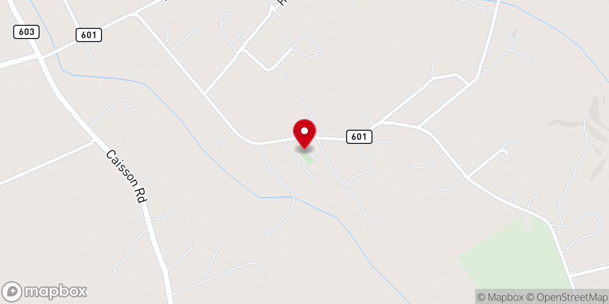 Map showing location of Union Bell Baptist Church
