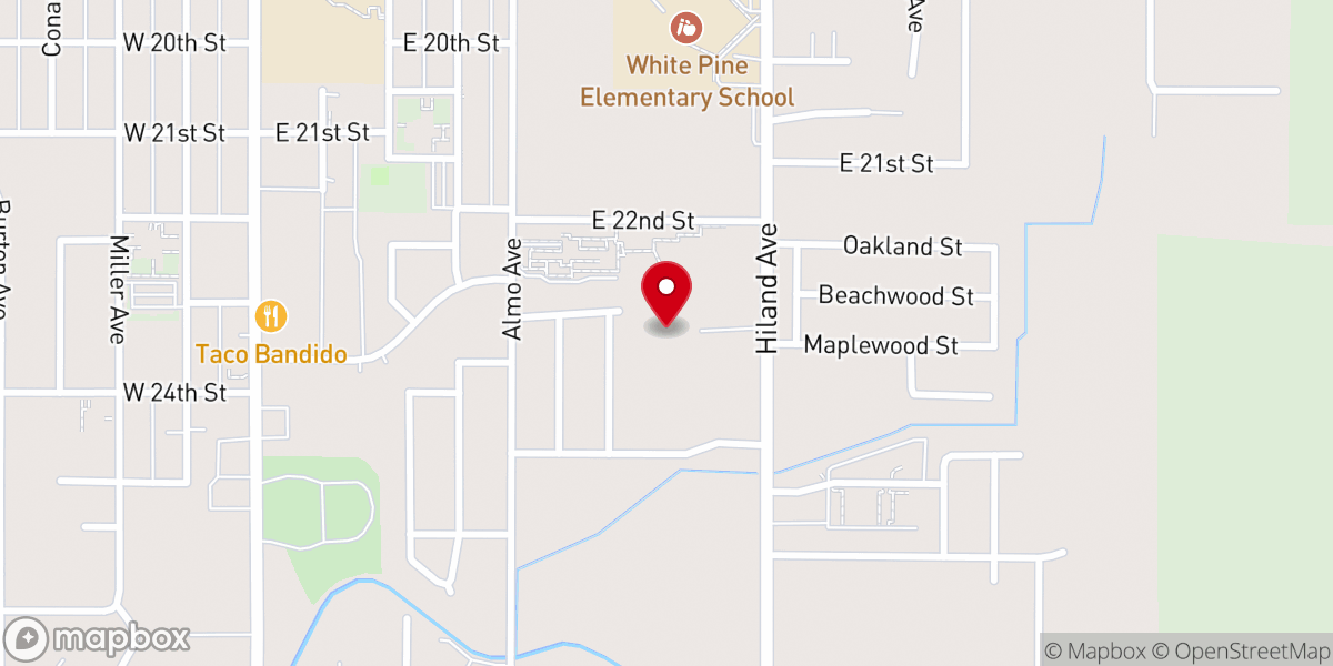 Map showing location of First Baptist Church