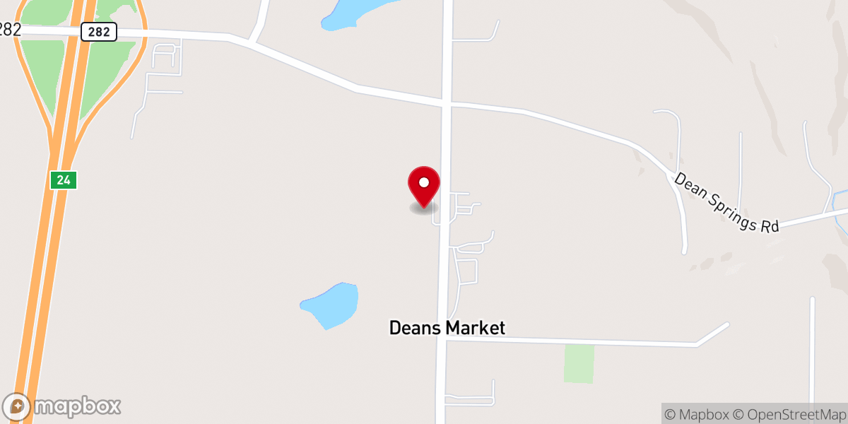 Map showing location of Northside Church of Christ
