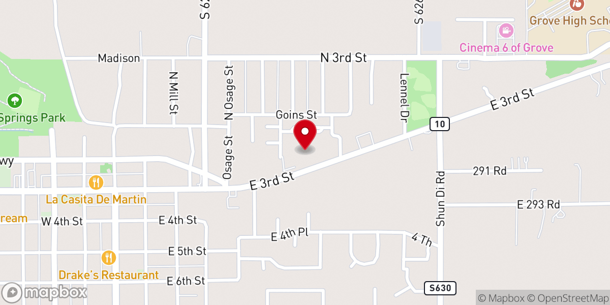 Map showing location of St. Andrew's Episcopal Church
