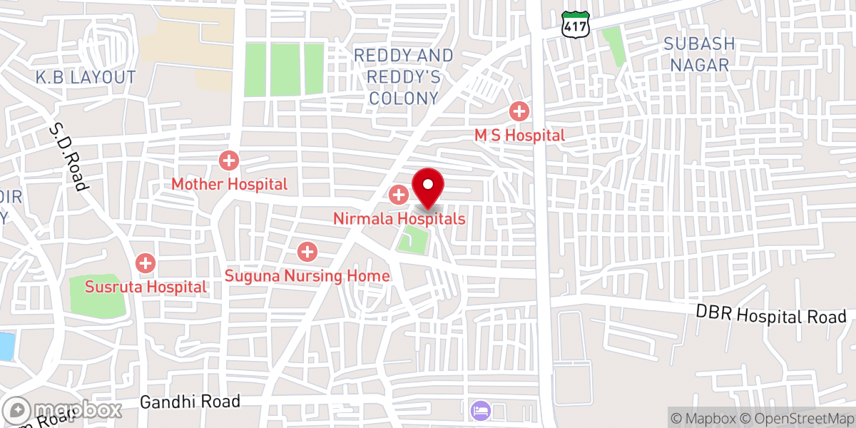 Map showing location of CHRIST TEMPLE TIRUPATI