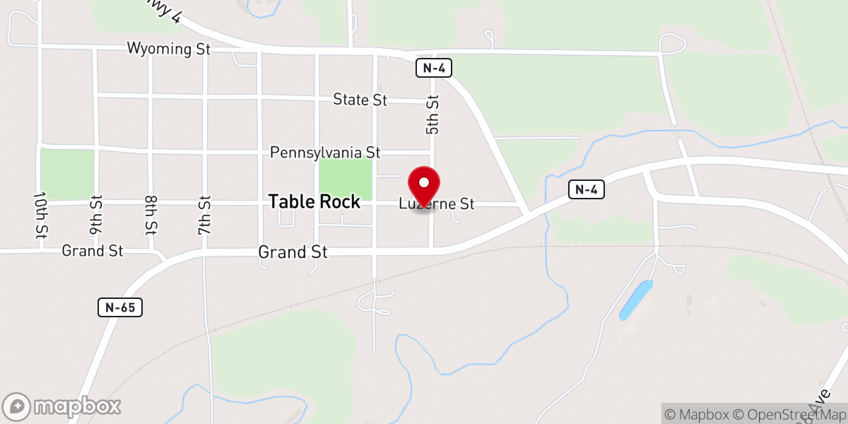 Map showing location of Saint John's Catholic Church