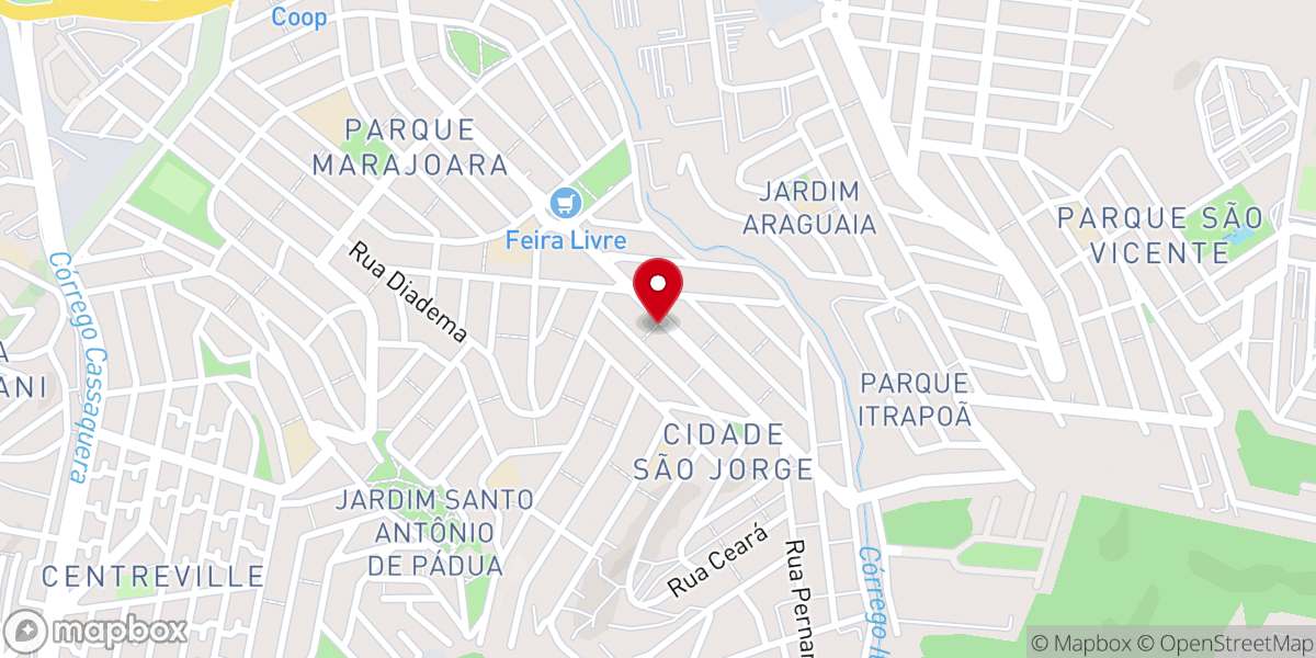 Map showing location of Igreja Pentecostal Guerreiro de Cristo