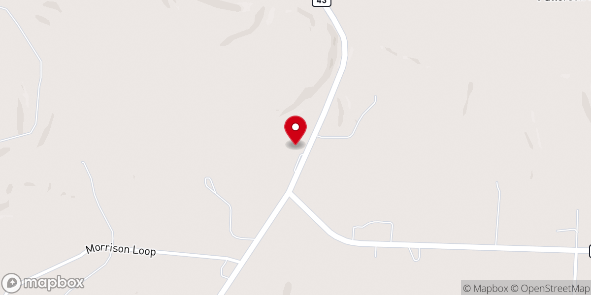 Map showing location of Patterson Heights Baptist Church