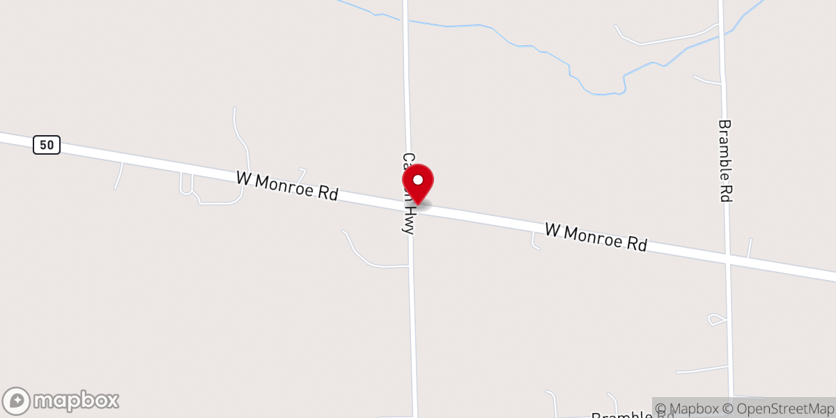 Map showing location of Grace Bible Church