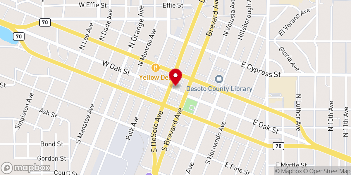 Map showing location of Three Trees Brewing Company