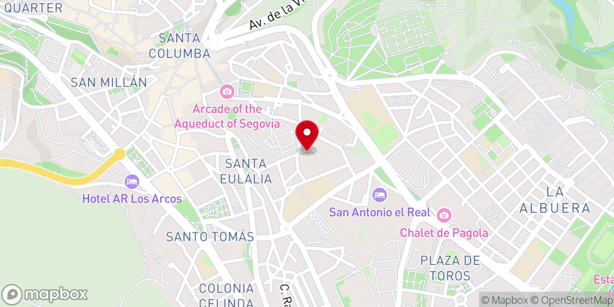 Map showing location of Iglesia de Santa Isabel