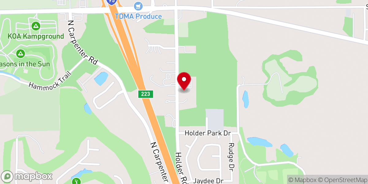 Map showing location of Holy Spirit Catholic Church