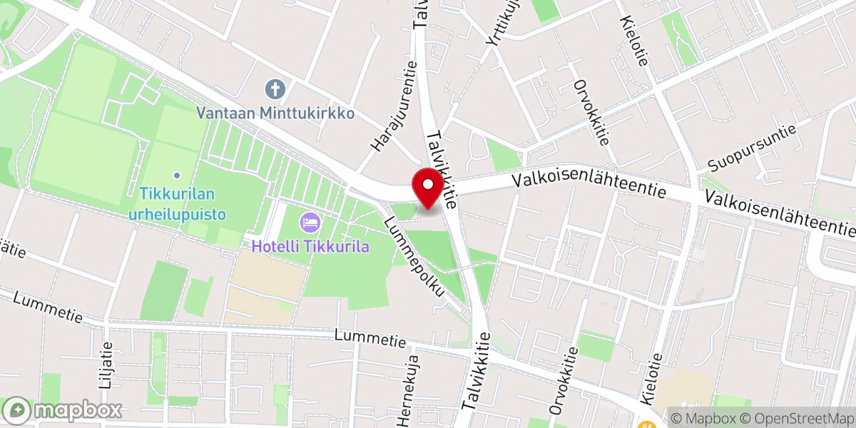 Map showing location of Kristuksen taivaaseenastumisen kirkko
