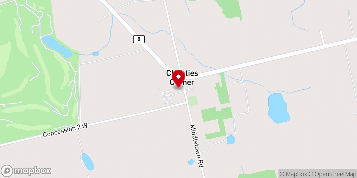 Map showing location of Calvary Christian Reformed Church