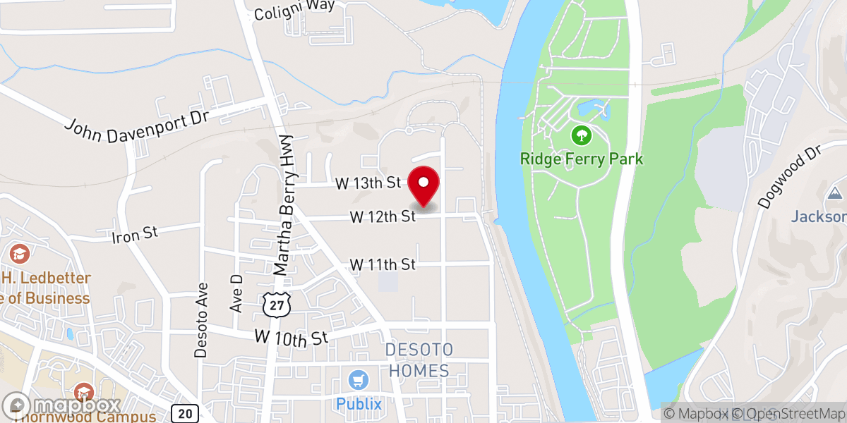 Map showing location of Glorious New Jerusalem Church